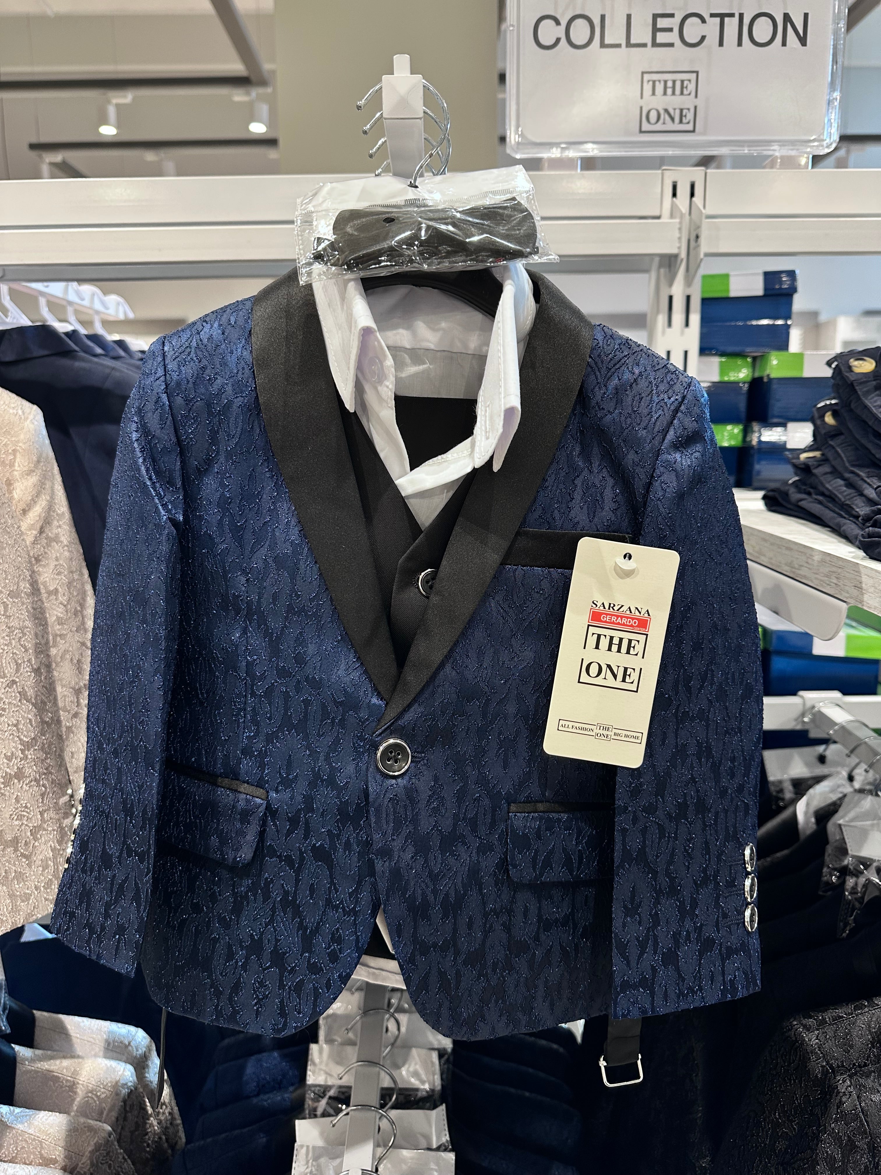 Elegante completo bambino 5 pezzi – da 1 a 16 anni | TheOne Cerimonia Blue notte 80%Poliestere 20%Cottone