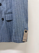 Di Lorenzo Sartoria Italiana | Giacca Doppiopetto LUNA NS | Gessato Azzurro | Tg. 48-58