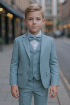 Abito Cerimonia Bambino Azzurro pastello freddo -Blu Elegante 1–16 Anni – Completo 5 Pezzi-TheOne Azzurro pastello freddo 80%Poliestere 20%Cottone