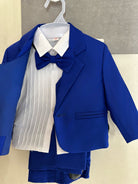 Completo Cerimonia Neonato Blu 5 Pezzi Elegante 6–36 Mesi.528-TheOne