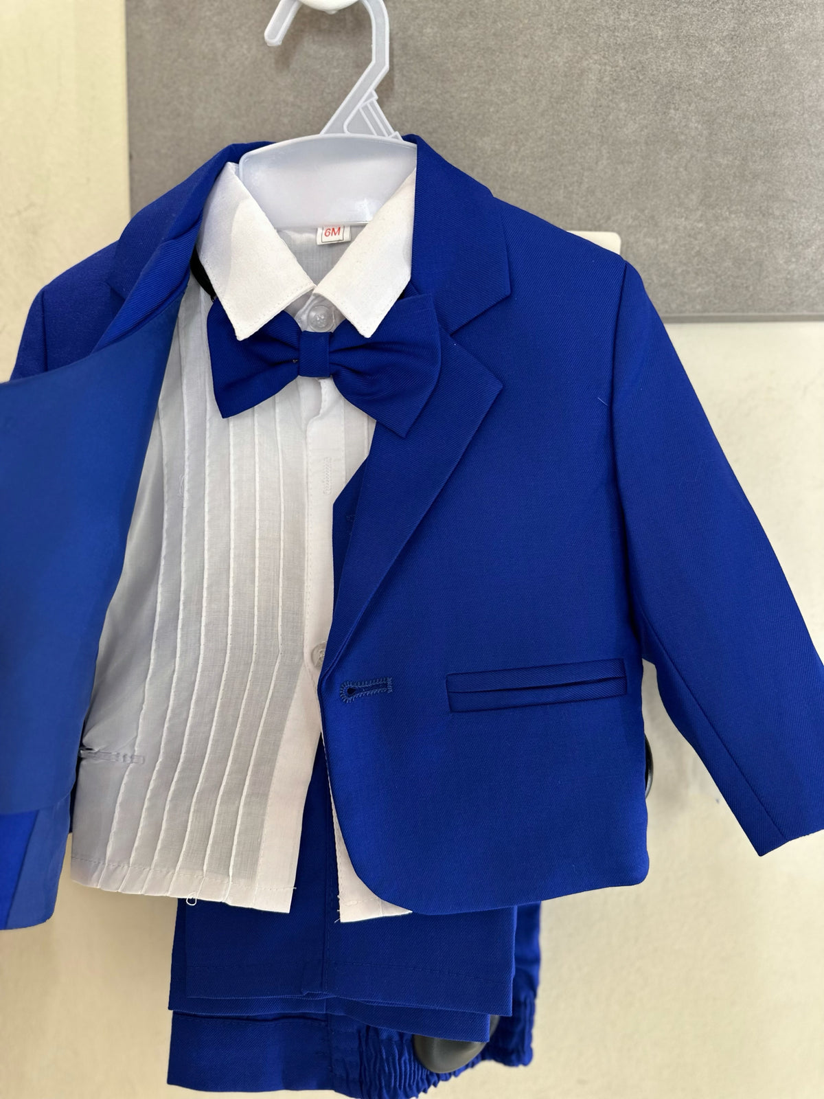 Completo Cerimonia Neonato Blu 5 Pezzi Elegante 6–36 Mesi.528-TheOne
