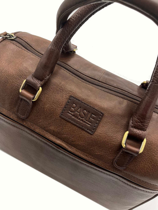 Borsa da Lavoro e Viaggio in Vera Pelle, Doppia Maniglia e Tracolla, Made in Italy – Basile