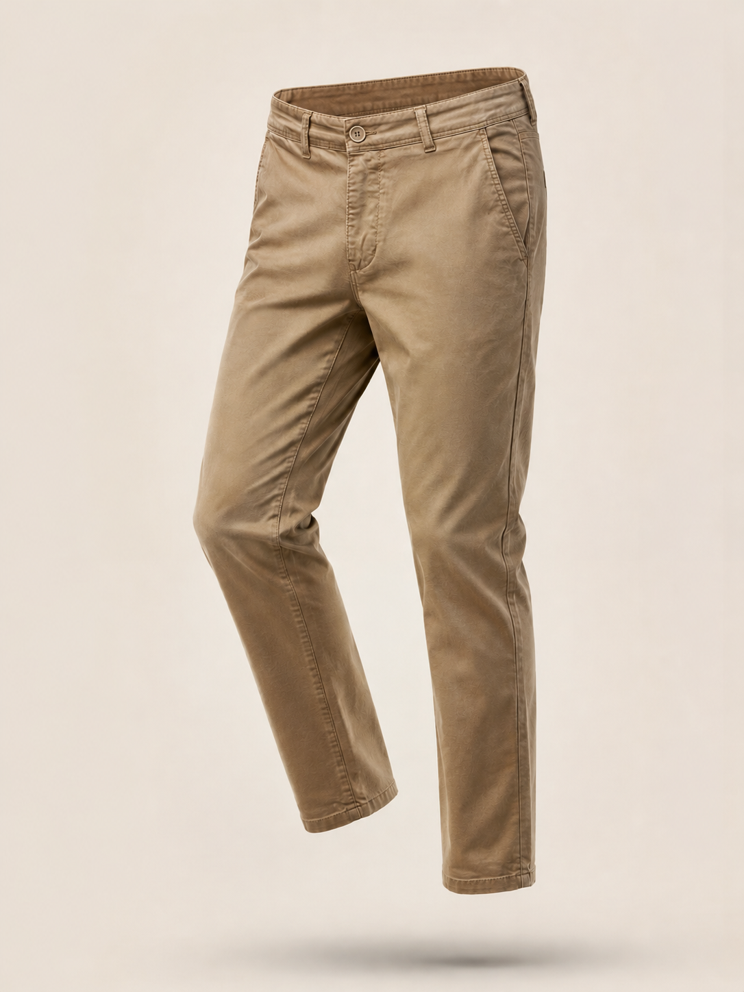 Pantaloni Chino Uomo in Cotone Elasticizzato Slim Fit 44-54 203 Senap