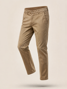 Pantaloni Chino Uomo in Cotone Elasticizzato Slim Fit 44-54 203 Senap