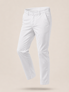 Pantaloni Chino Uomo in Cotone Elasticizzato Slim Fit 44-54 203 Bianco