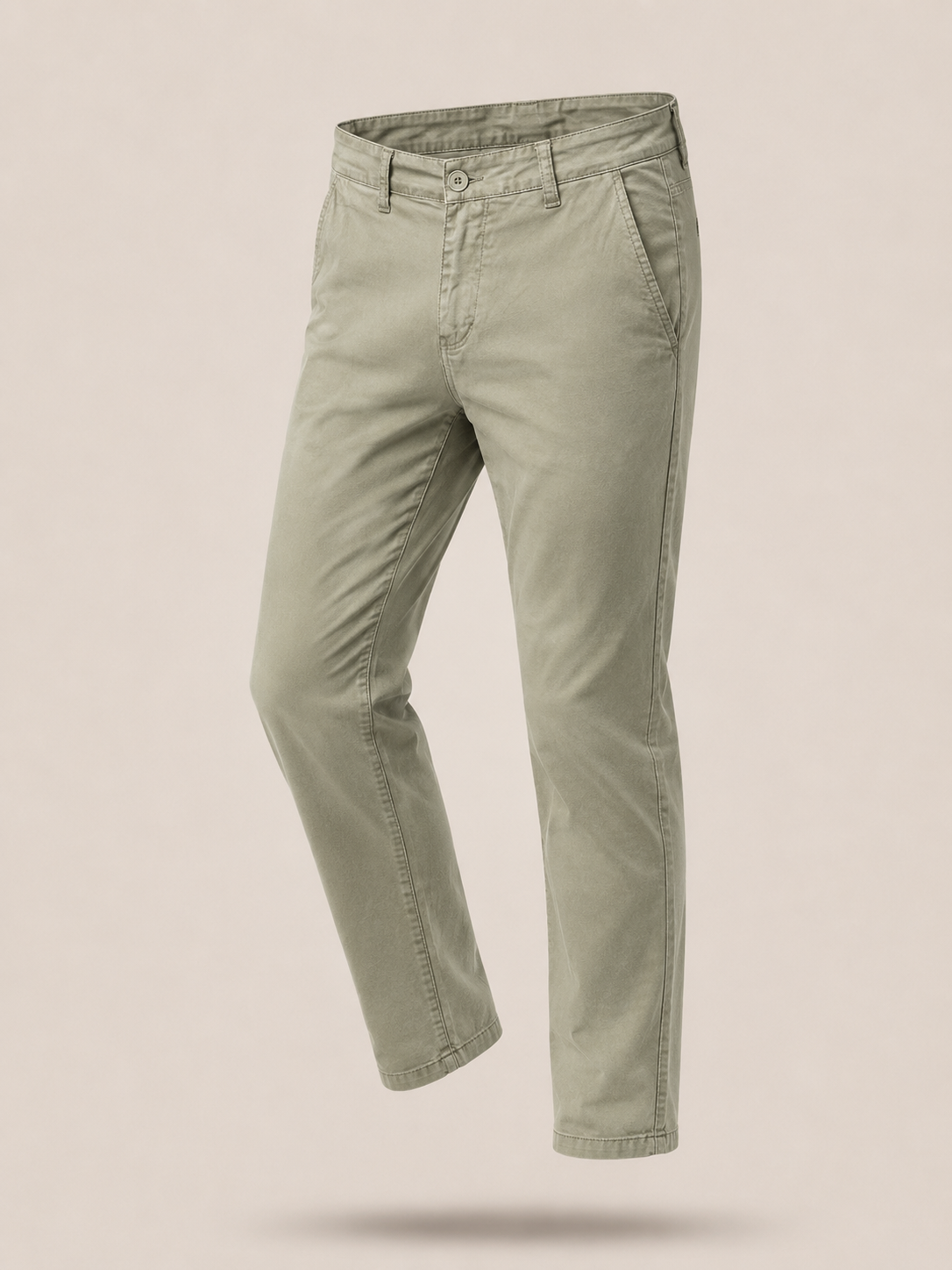 Pantaloni Chino Uomo in Cotone Elasticizzato Slim Fit 44-54 203 Beige
