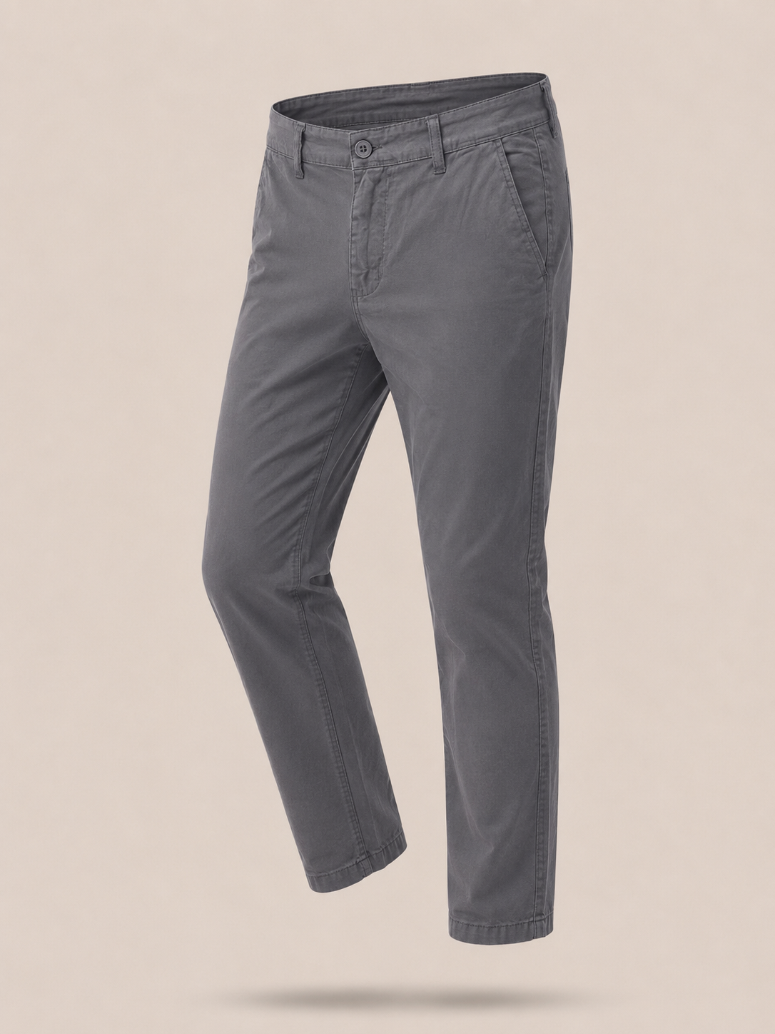 Pantaloni Chino Uomo in Cotone Elasticizzato Slim Fit 44-54 203 Grigio