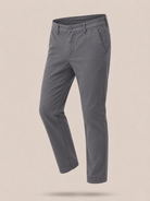 Pantaloni Chino Uomo in Cotone Elasticizzato Slim Fit 44-54 203 Grigio