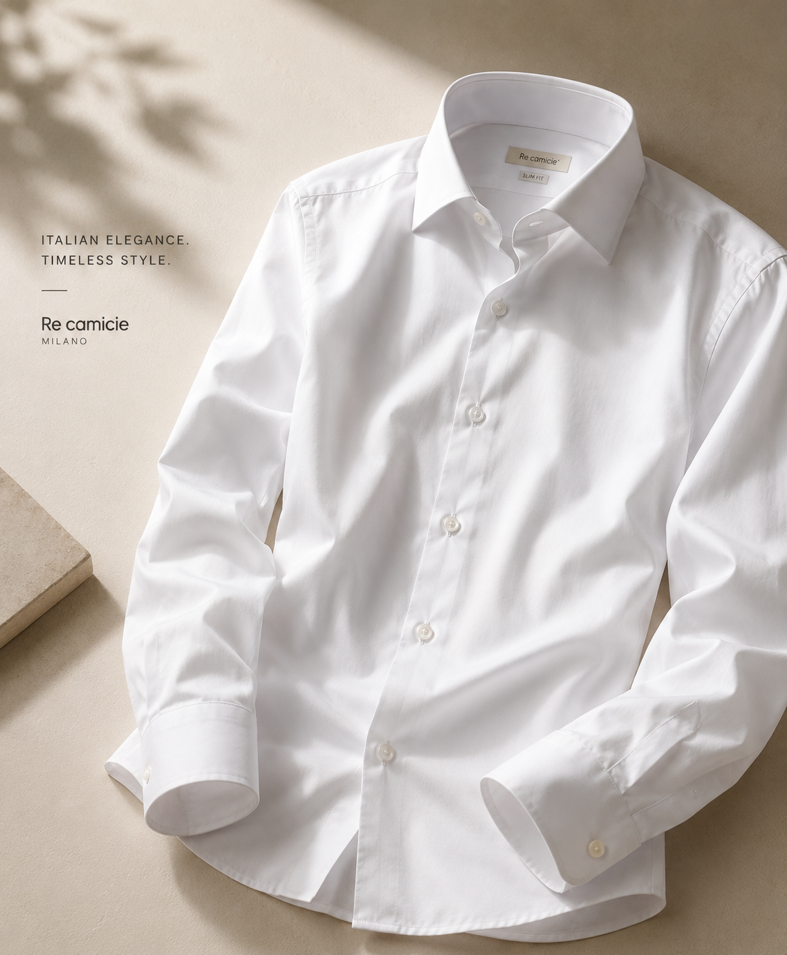 Camicia Uomo Bianca Slim Fit in Cotone Elasticizzato – Elegante Business Casual 2620