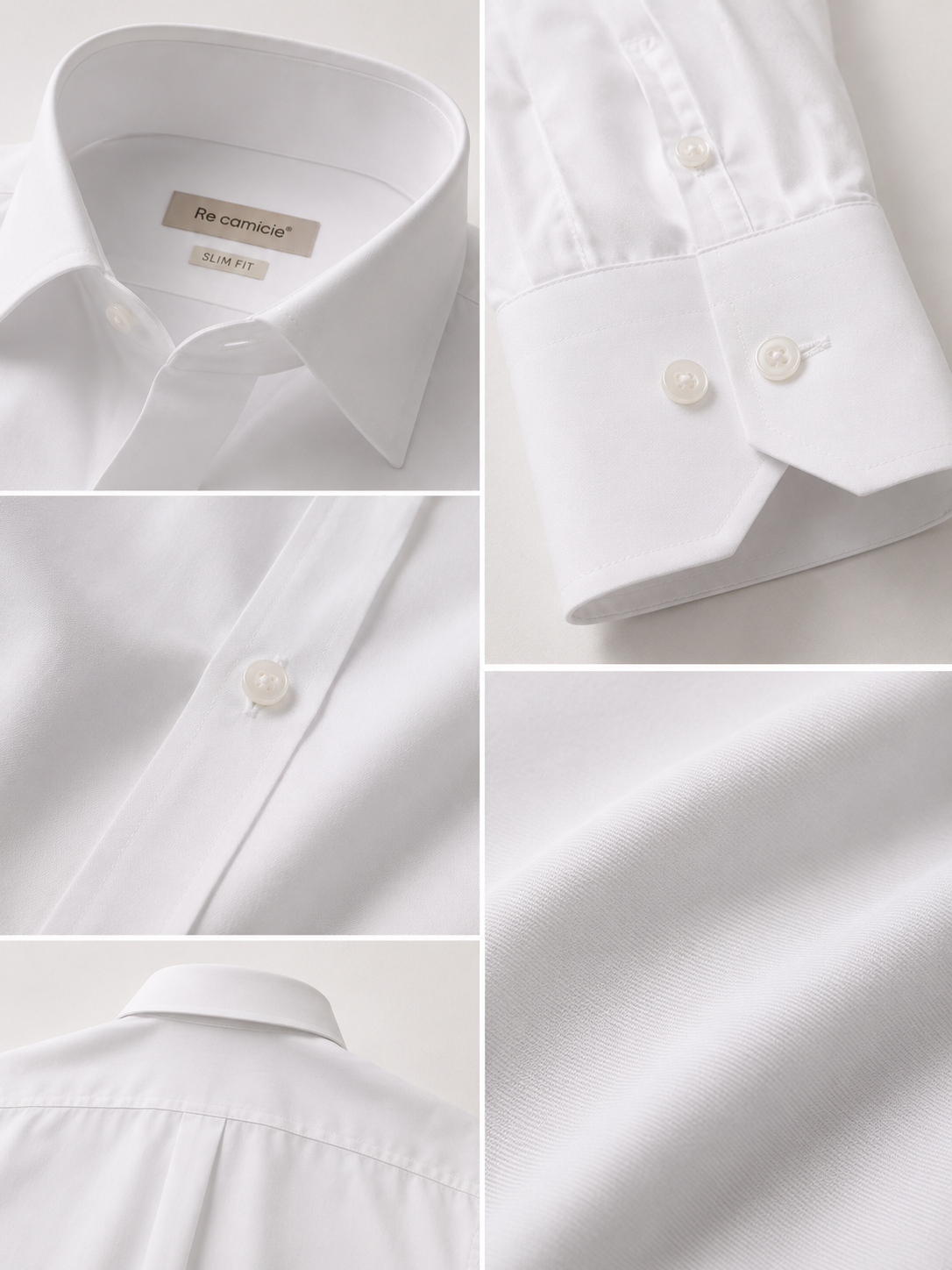 Camicia Uomo Bianca Slim Fit in Cotone Elasticizzato – Elegante Business Casual 2620
