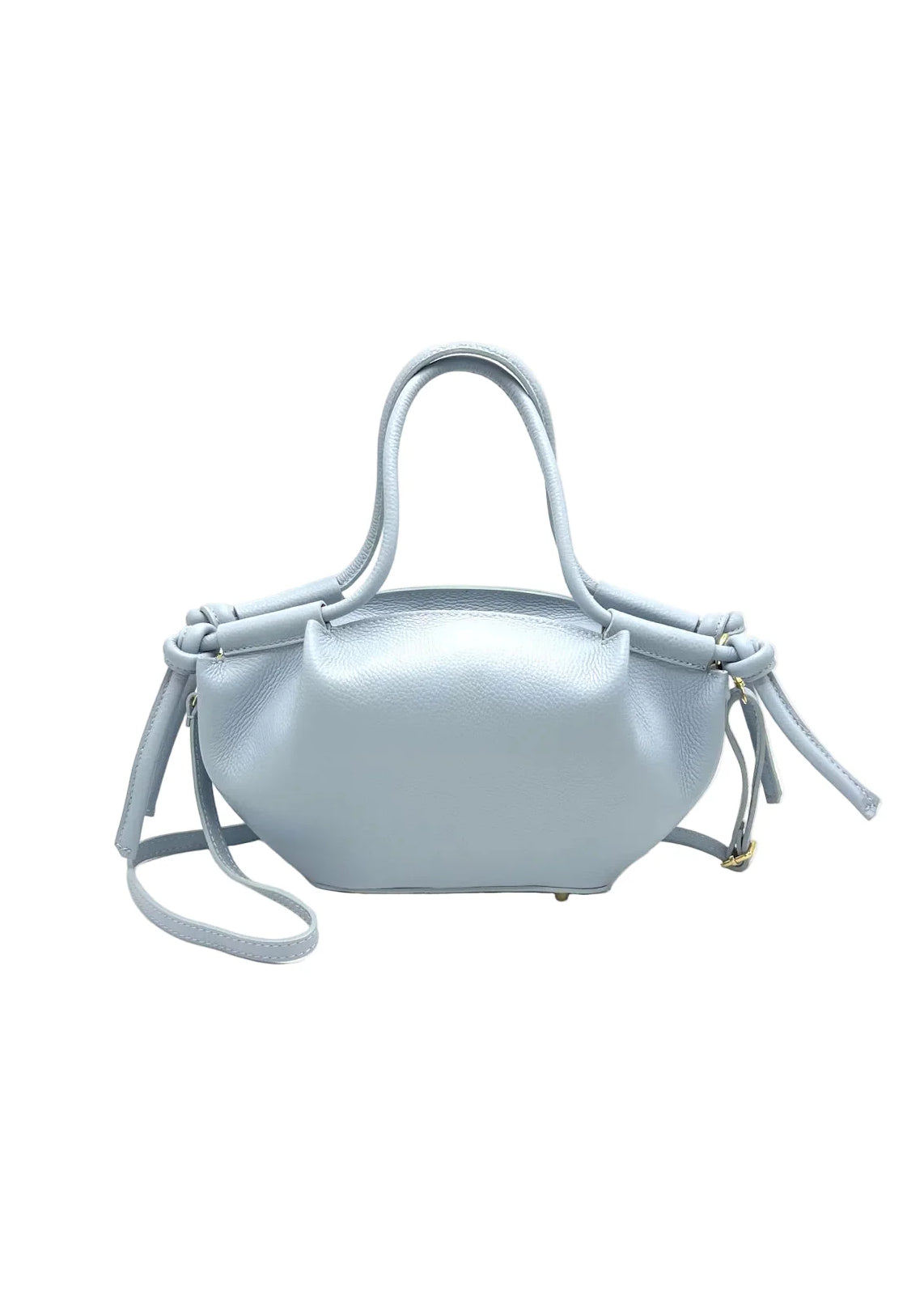 Borsa a Mano da Donna in Vera Pelle, Tracolla Removibile, Made in Italy – art. 112727 Denim Blue