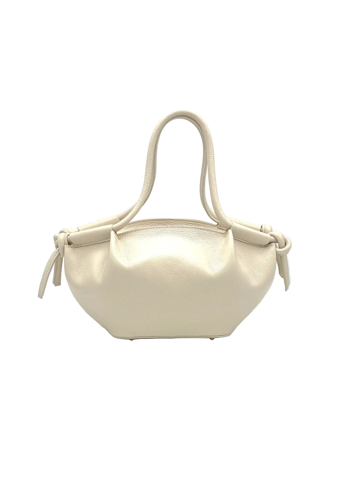 Borsa a Mano da Donna in Vera Pelle, Tracolla Removibile, Made in Italy – art. 112727 Beige