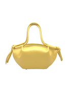 Borsa a Mano da Donna in Vera Pelle, Tracolla Removibile, Made in Italy – art. 112727 Giallo