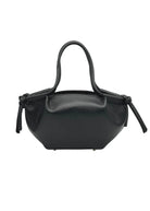 Borsa a Mano da Donna in Vera Pelle, Tracolla Removibile, Made in Italy – art. 112727 Nero