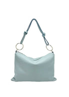 Borsa a Tracolla Piatta da Donna in Vera Pelle, 2 Tracolle Removibili, Made in Italy – art. 112586 Denim Blue
