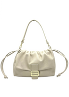 Borsa a Tracolla da Donna in Vera Pelle, 2 Tracolle Removibili, Made in Italy – art. 112747 Beige