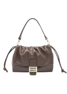 Borsa a Tracolla da Donna in Vera Pelle, 2 Tracolle Removibili, Made in Italy – art. 112747 Marrone scuro