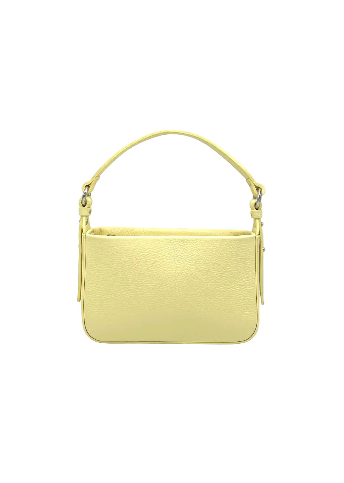 Borsa a tracolla piccola in vera pelle, Made in Italy, art. 112753 Giallo