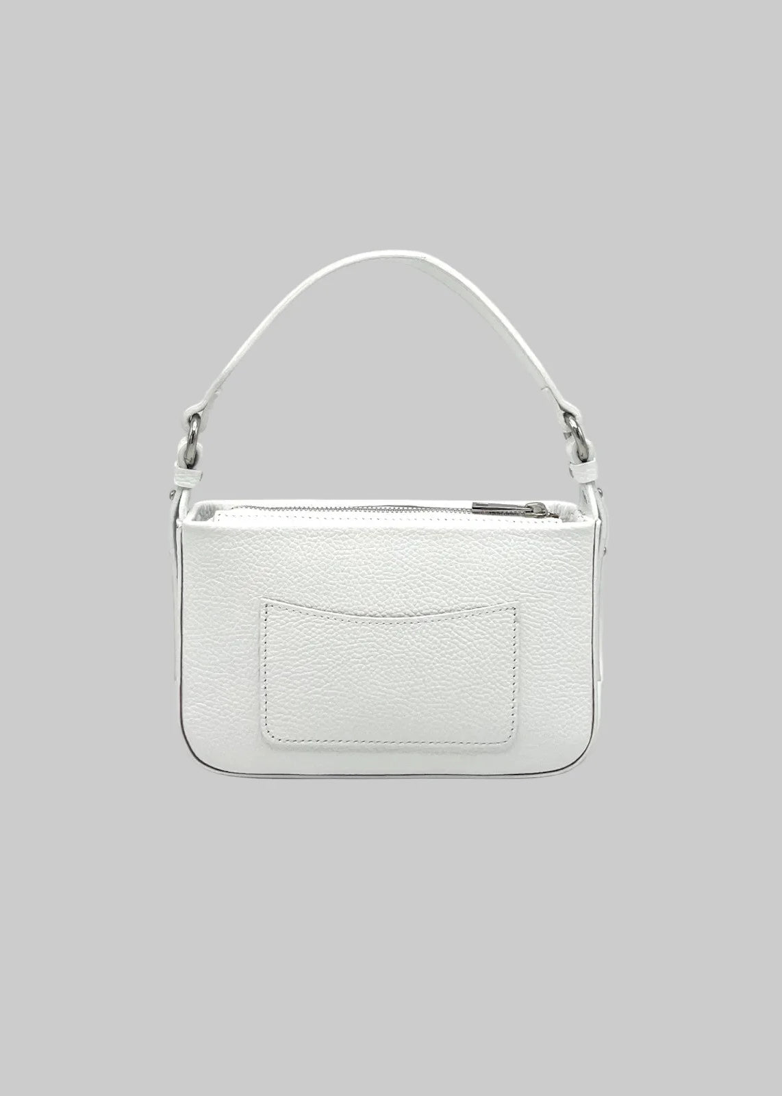 Borsa a tracolla piccola in vera pelle, Made in Italy, art. 112753 Bianco