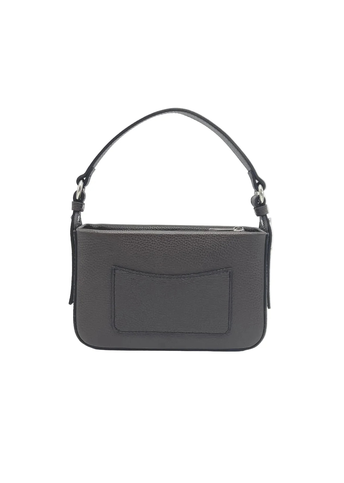 Borsa a tracolla piccola in vera pelle, Made in Italy, art. 112753 Nero