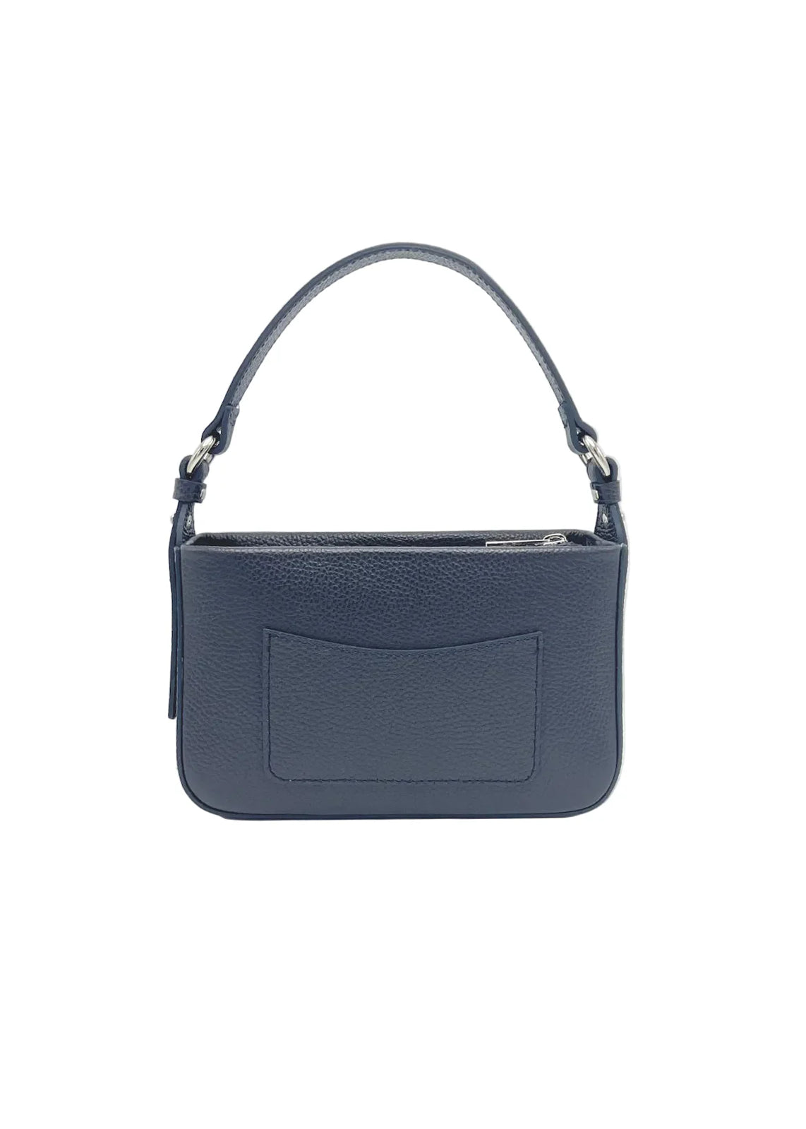Borsa a tracolla piccola in vera pelle, Made in Italy, art. 112753 Blue Geranio