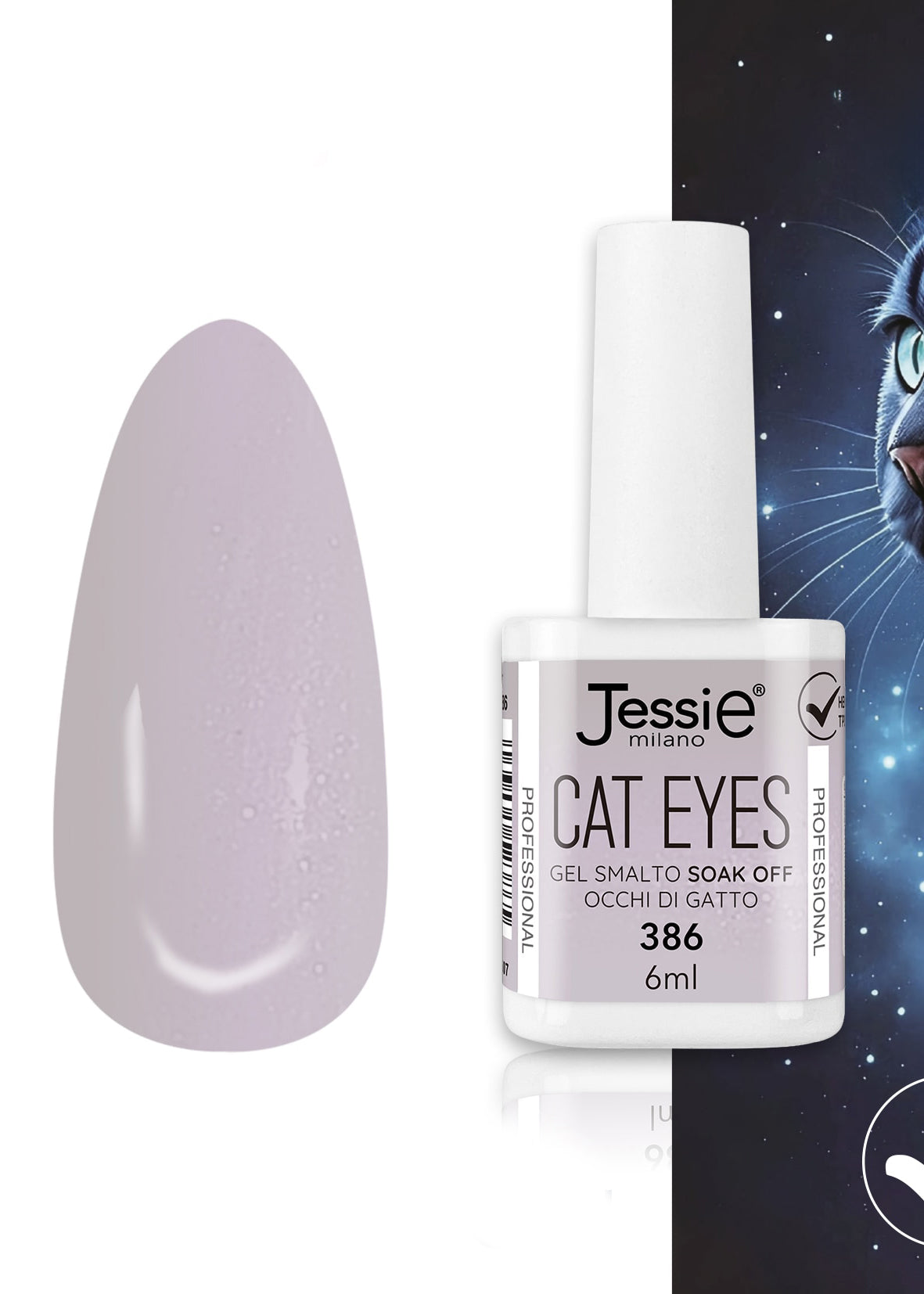 Gel Smalto Cat Eye Semipermanente 6ml – Jessie Milano | 24 Colori Kunzite- 386