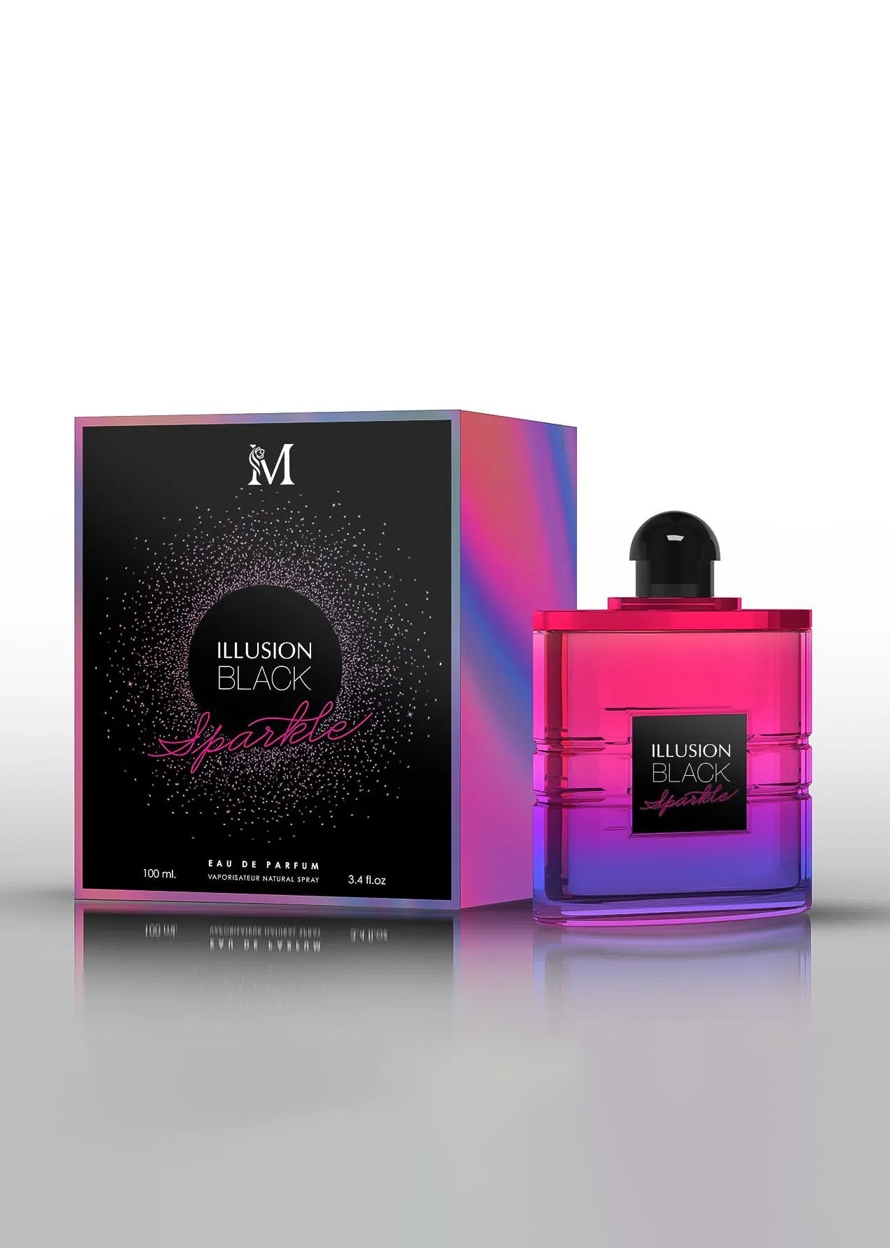 Parfum premium generico da donna illusion black sparkle 100ml