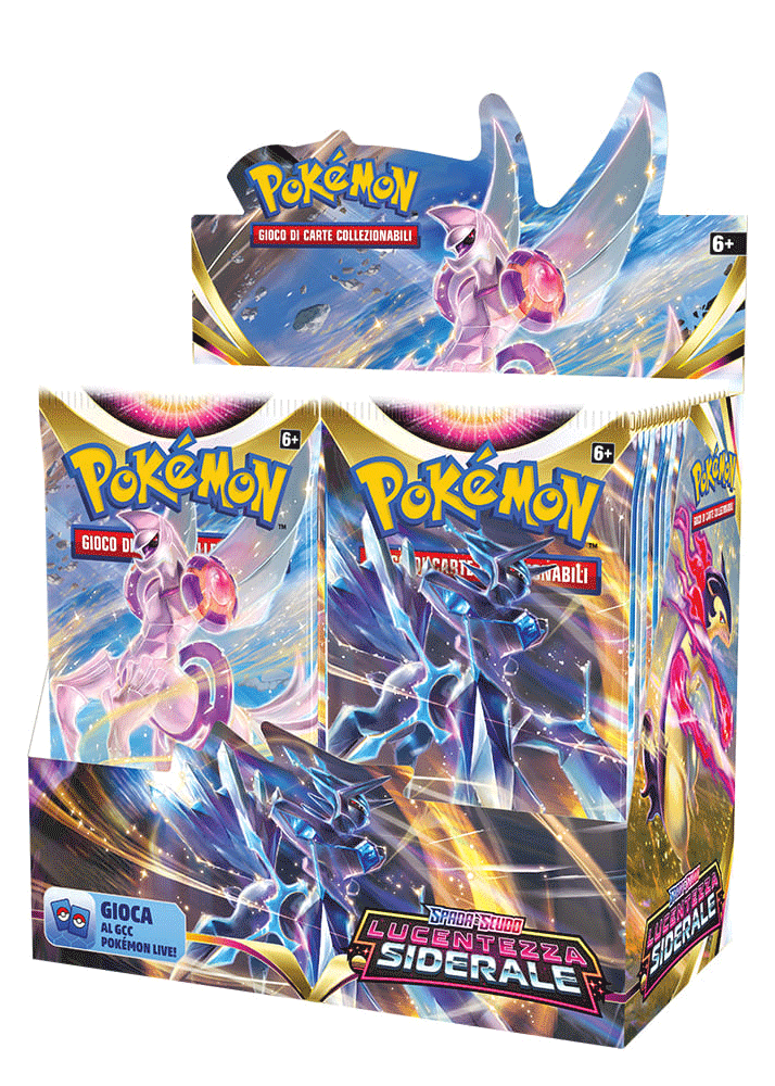 Pokémon GCC Display 36 Buste | Spada & Scudo – Lucentezza Siderale | Italiano