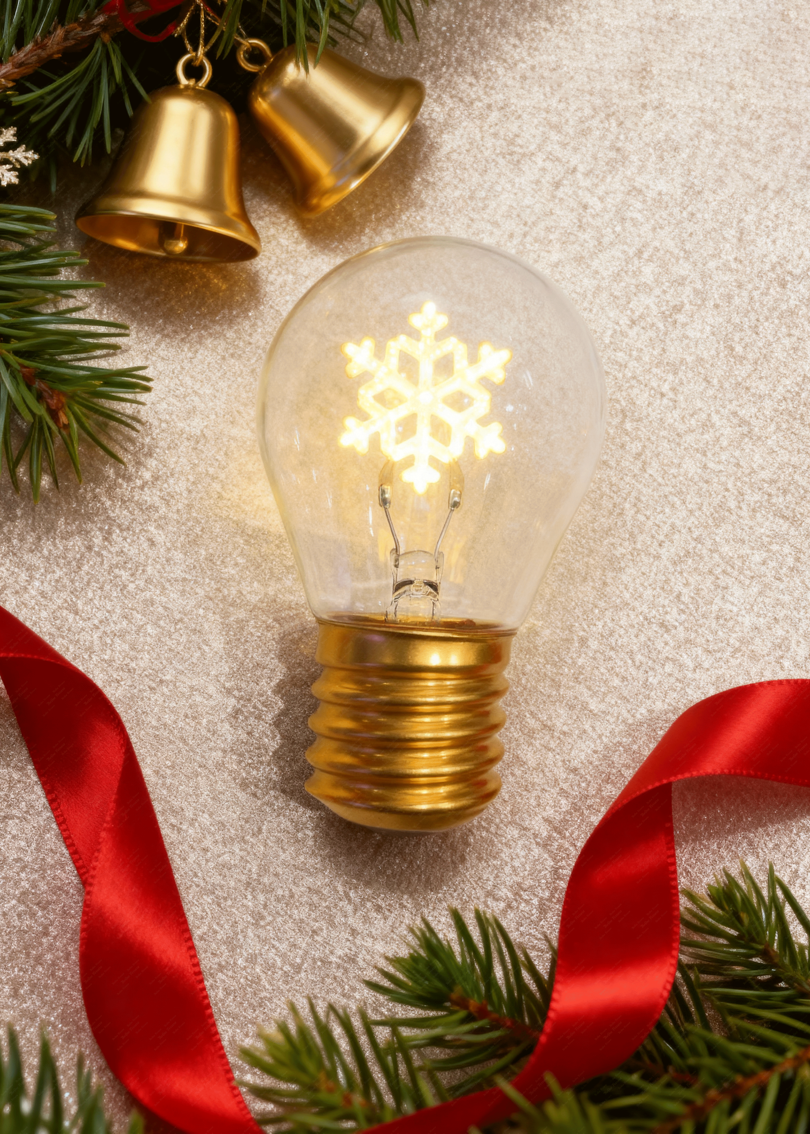 Lampadina LED Ricaricabile Fiocco di Neve – Luce Decorativa USB, 5H Autonomia | DELIN