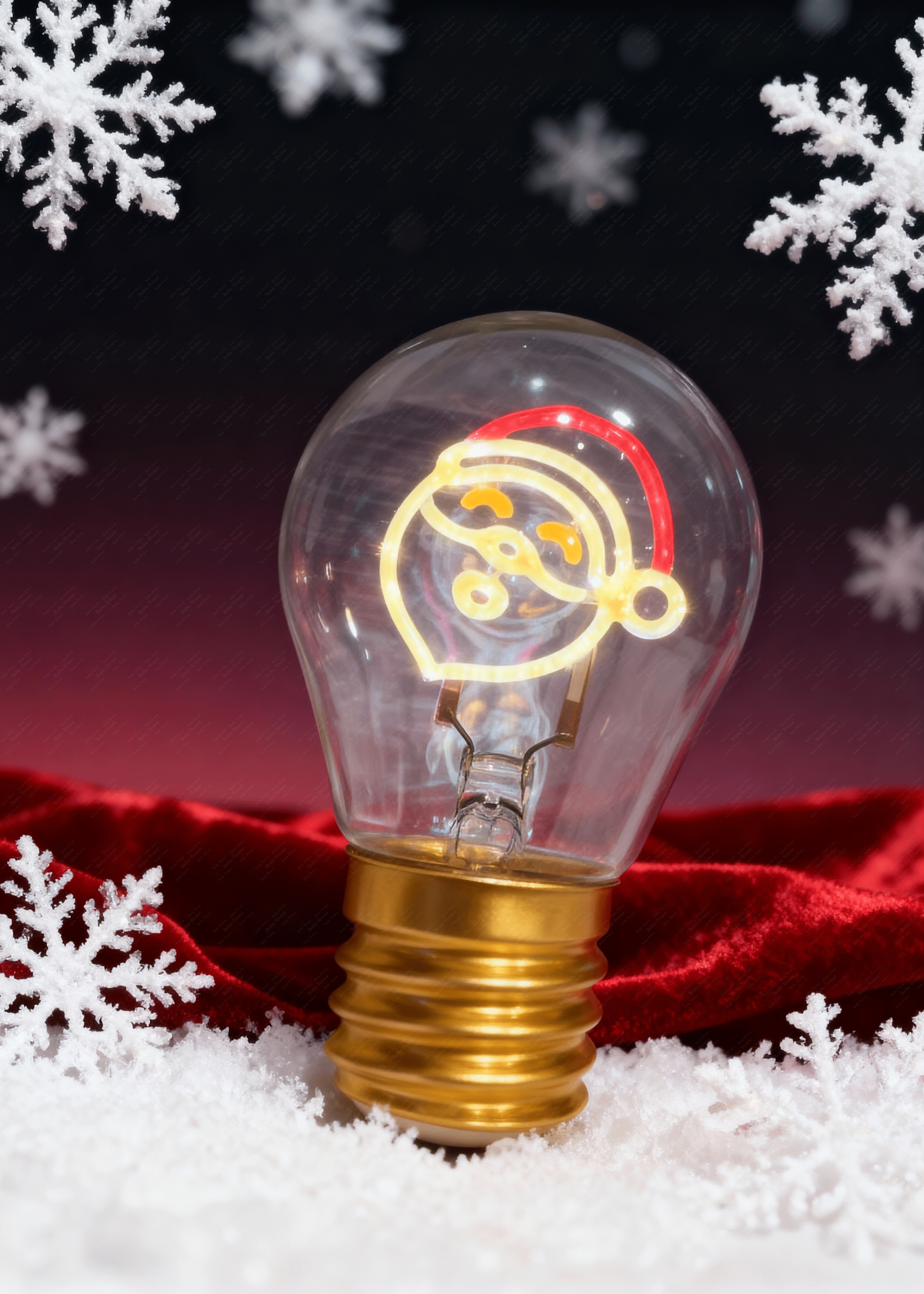 Lampadina LED Ricaricabile Babbo Natale – Luce Decorativa USB, 5H Autonomia | DELIN