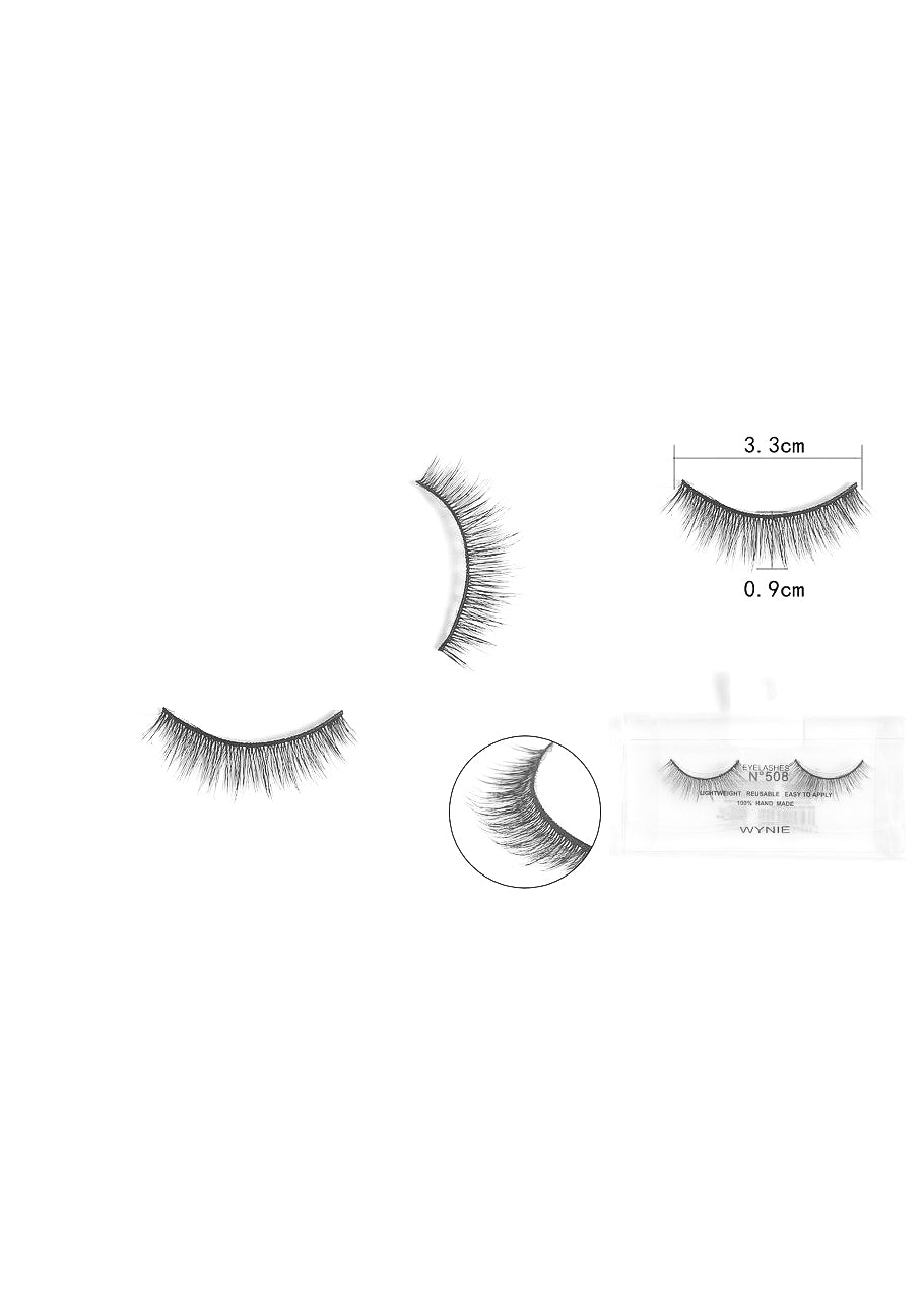 WYNIE Ciglia Finte 3.3cm N508 – Fibra Sintetica, Effetto Naturale