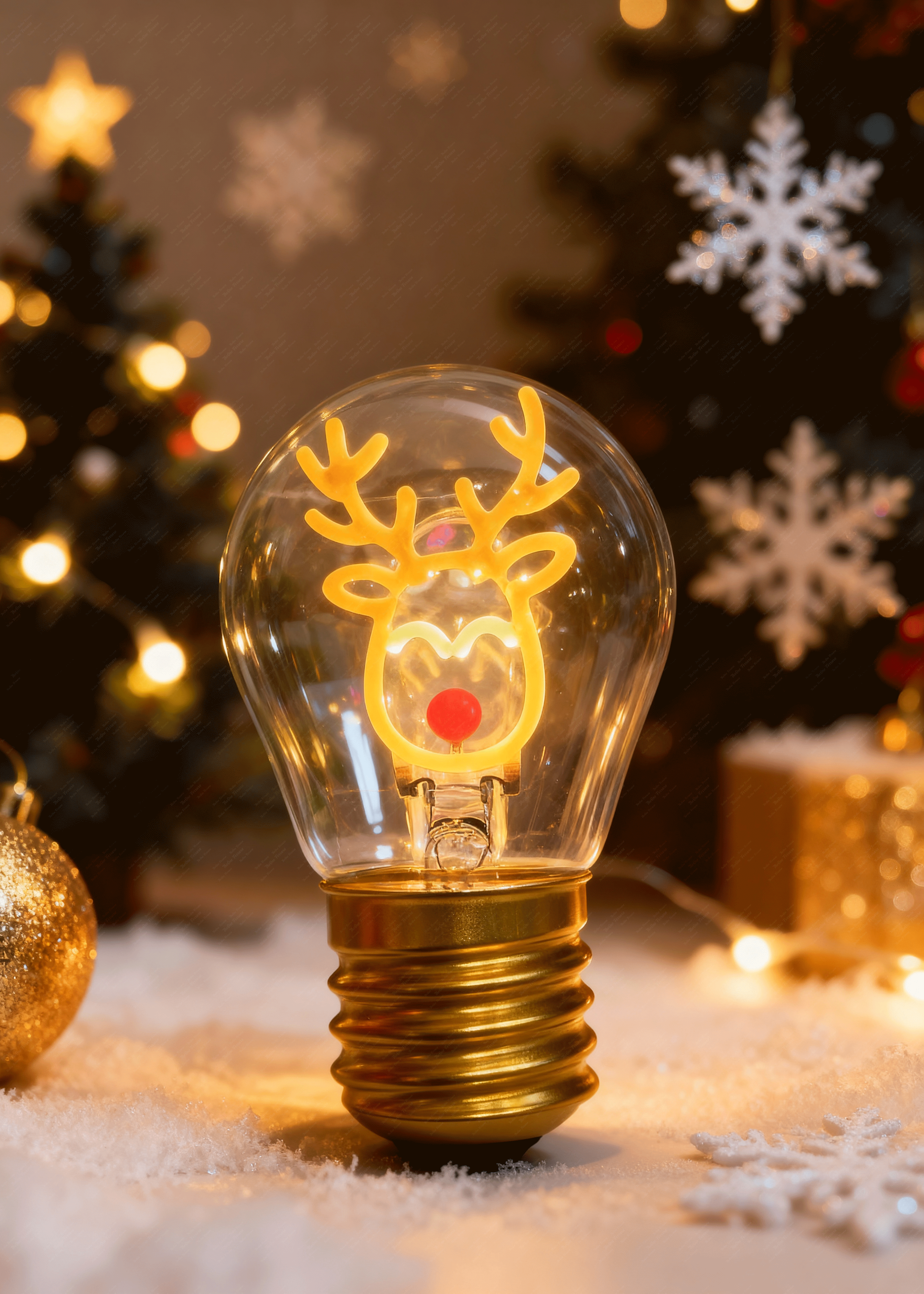 Lampadina LED Ricaricabile Renna – Luce Decorativa USB, 5H Autonomia | DELIN