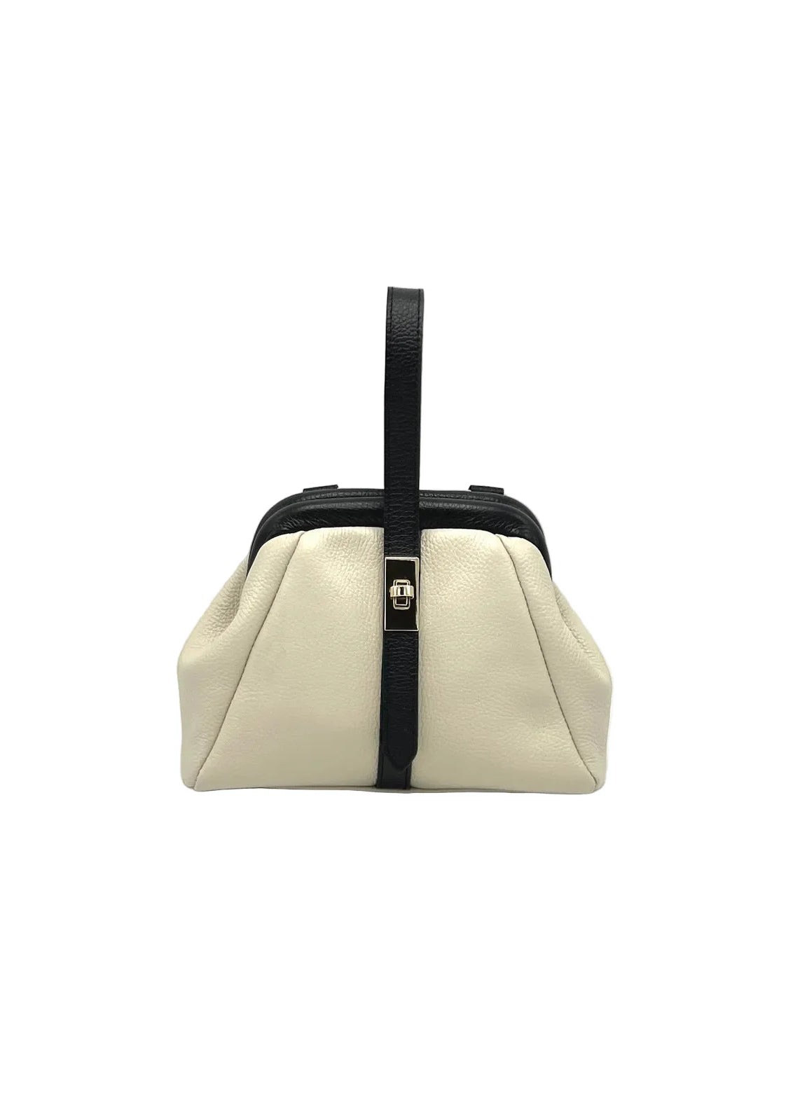 Borsa Porta Cellulare a Tracolla in Vera Pelle, Made in Italy – art. 112628 Beige