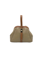 Borsa Porta Cellulare a Tracolla in Vera Pelle, Made in Italy – art. 112628 Kakhi