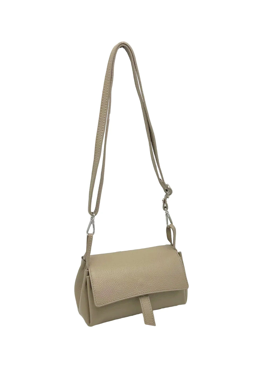 Borsa a Tracolla da Donna in Vera Pelle, Tracolla Removibile, Made in Italy – art. 112725 Camel
