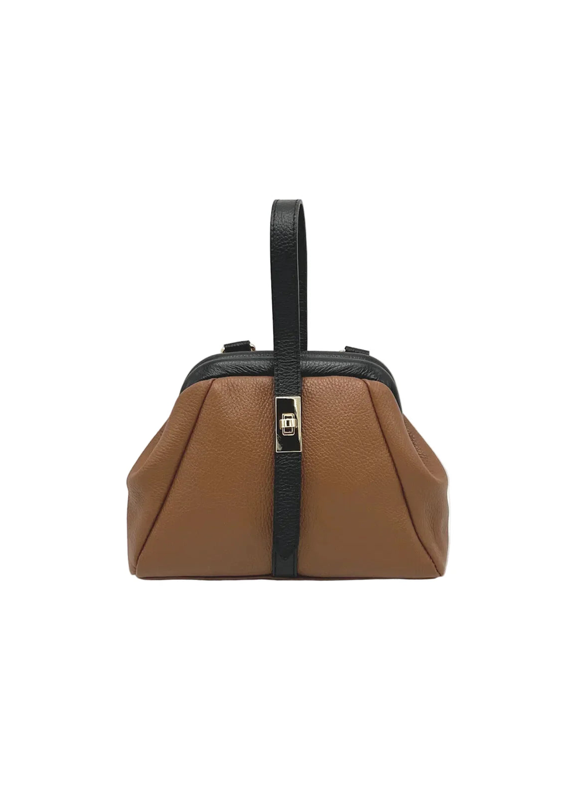Borsa Porta Cellulare a Tracolla in Vera Pelle, Made in Italy – art. 112628 Marrone