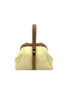 Borsa Porta Cellulare a Tracolla in Vera Pelle, Made in Italy – art. 112628 Giallo