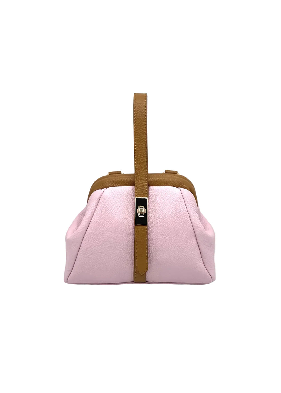 Borsa Porta Cellulare a Tracolla in Vera Pelle, Made in Italy – art. 112628 Rosa