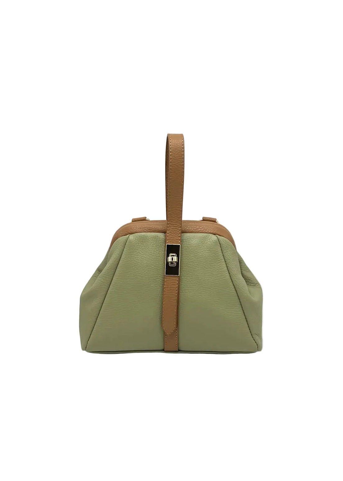 Borsa Porta Cellulare a Tracolla in Vera Pelle, Made in Italy – art. 112628 Verde oceano