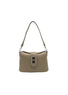Borsa a Tracolla da Donna in Vera Pelle, 2 Tracolle Removibili, Made in Italy – art. 112745 Kakhi