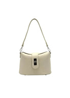 Borsa a Tracolla da Donna in Vera Pelle, 2 Tracolle Removibili, Made in Italy – art. 112745 Beige
