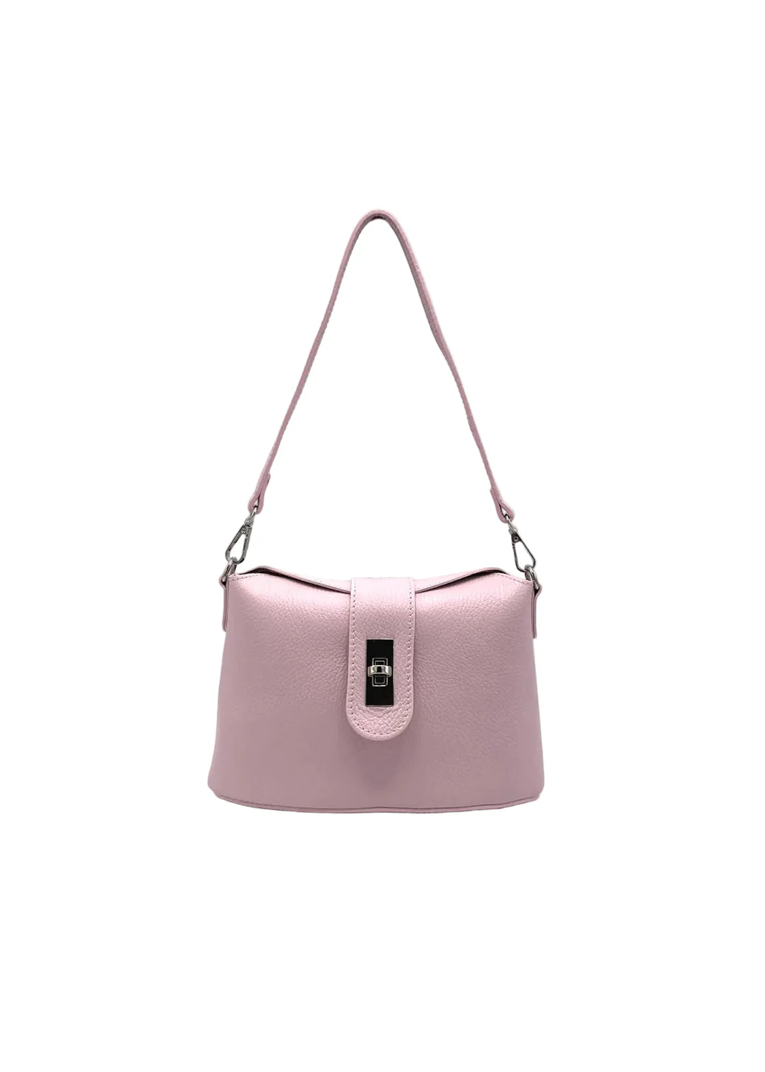 Borsa a Tracolla da Donna in Vera Pelle, 2 Tracolle Removibili, Made in Italy – art. 112745 Pink