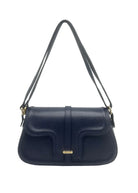Borsa a Tracolla da Donna in Vera Pelle, 2 Modi di Indossarla, Made in Italy – art. 112729 Blue notte