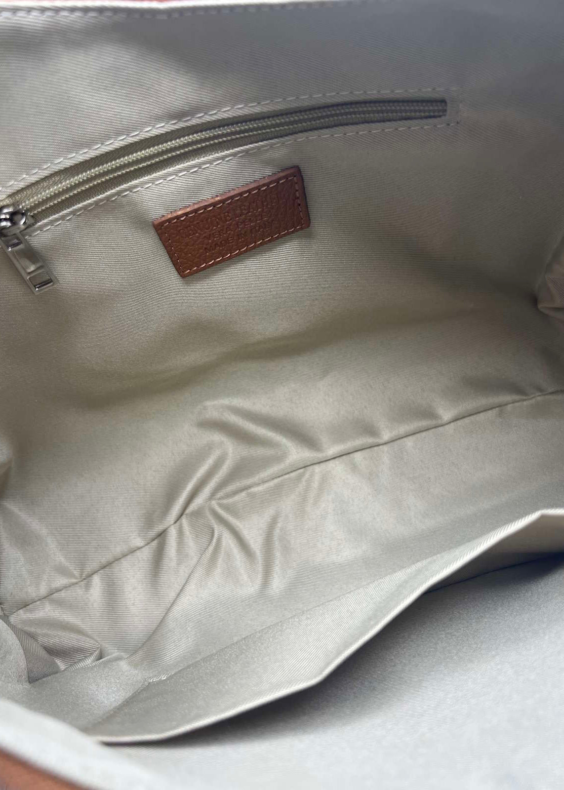 Borsa a Tracolla in Vera Pelle e Camoscio, Taglia Grande, 2 Tracolle, Made in Italy – art. 112754