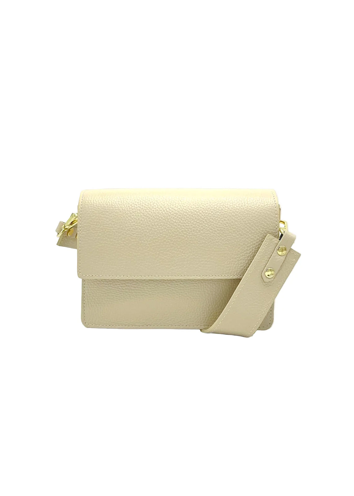 Borsa a Tracolla da Donna in Vera Pelle, 2 Tracolle Removibili, Made in Italy – art. 112540 Beige