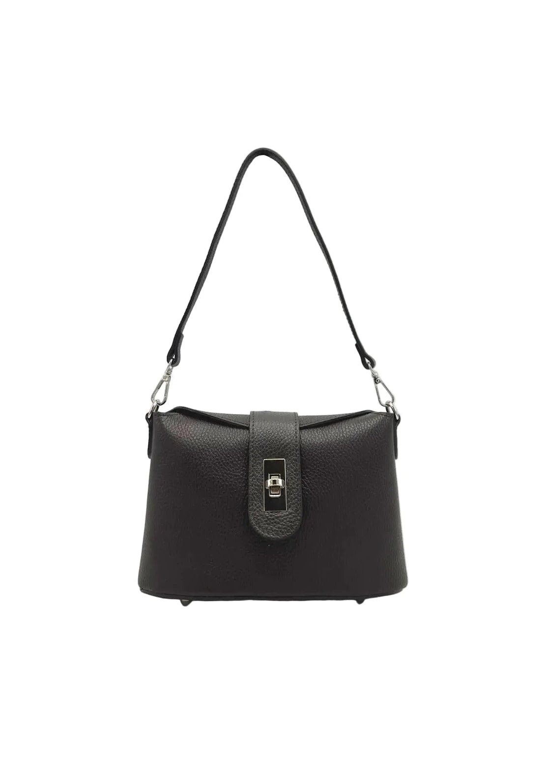 Borsa a Tracolla da Donna in Vera Pelle, 2 Tracolle Removibili, Made in Italy – art. 112745 Marrone scuro