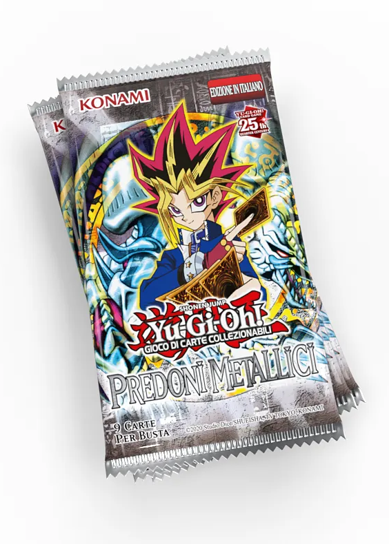 Yu‑gi‑oh! Trading card game predoni metallici 1 bustina 9 carte -italiano