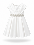 Abito Elegante Bambina Bianco Cerimonia e Matrimonio Bianco