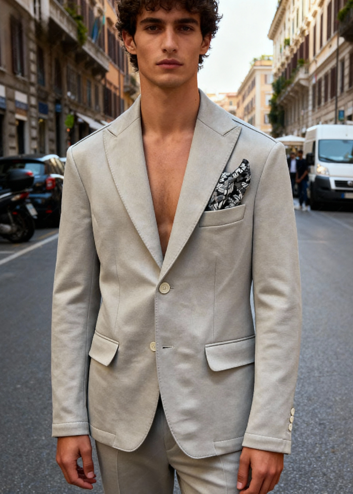 Di Lorenzo Sartoria Italiana | Giacca Destrutturata SOLE NS | Moro 40 | Tg. 48-58 Greige