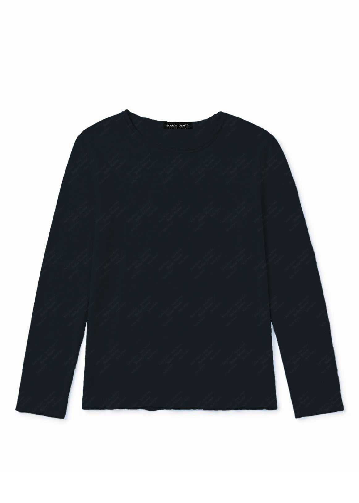 Maglia Uomo 100 Cotone Made in Italy Manica Lunga Casual S 3XL Blue Geranio